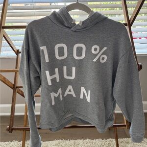 Everlane Charcoal Hoodie with White Print